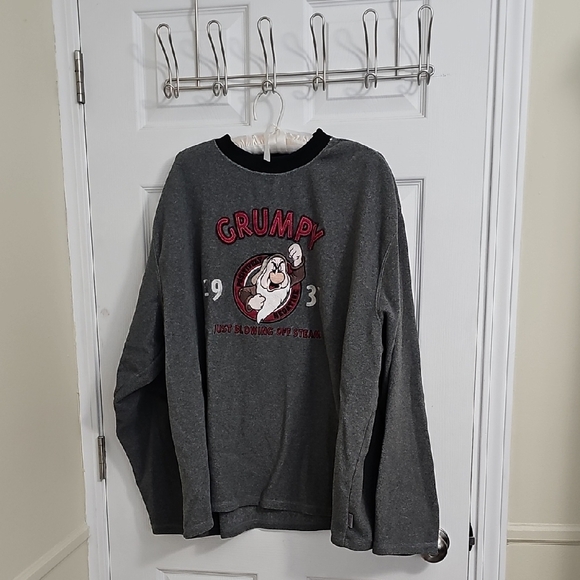 Disney Store Exclusive Black and Gray Grumpy Sweatshirt. Size Xl. - Picture 1 of 4